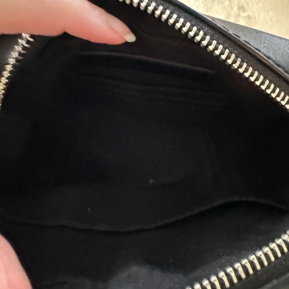 Rebecca Minkoff Biker Crossbody Bag Black Leather Braided Chain Strap Purse - Picture 11 of 16